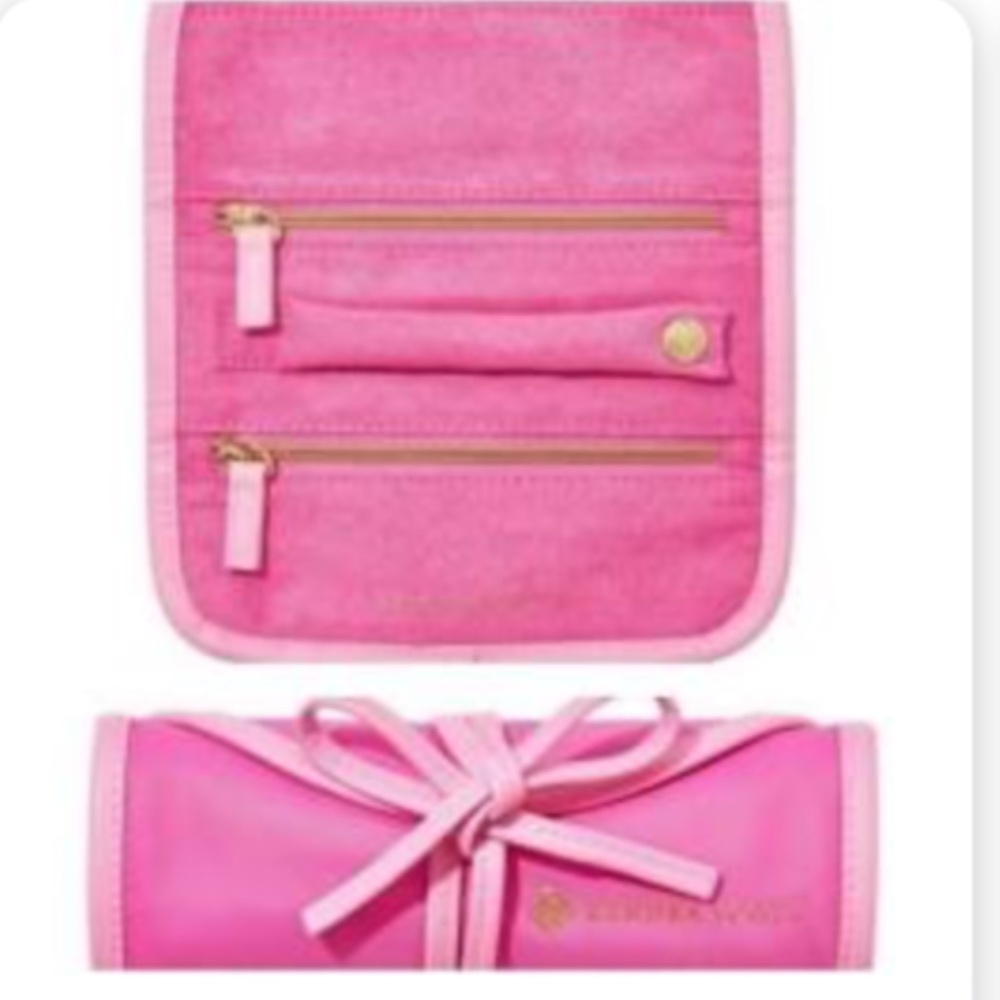 ♦️NWT Kendra Scott Jewelry organize storage roll up with ties travel